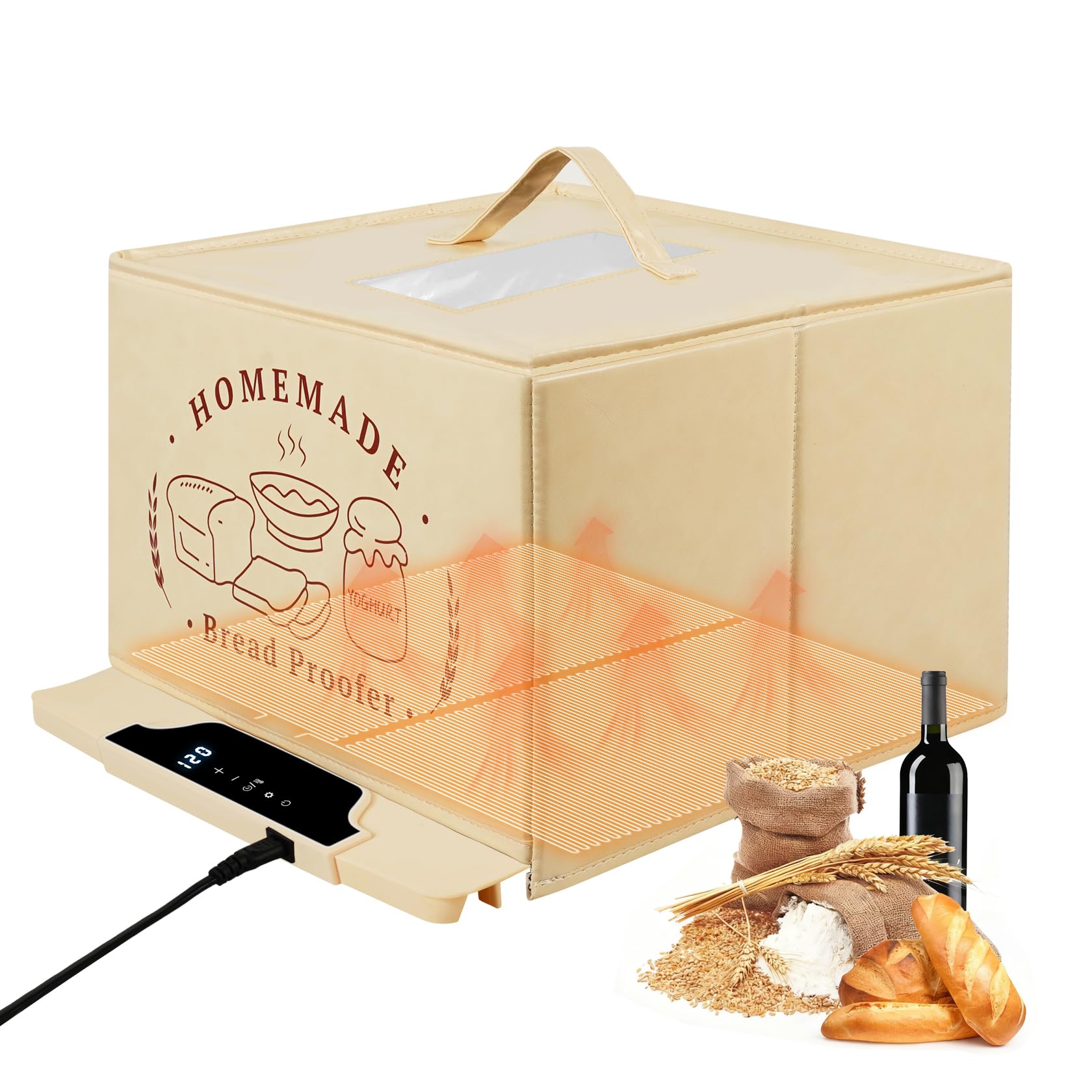 SHINEBBYS bread-proofing box with durable structure maintains steady warmth for dough fermentation