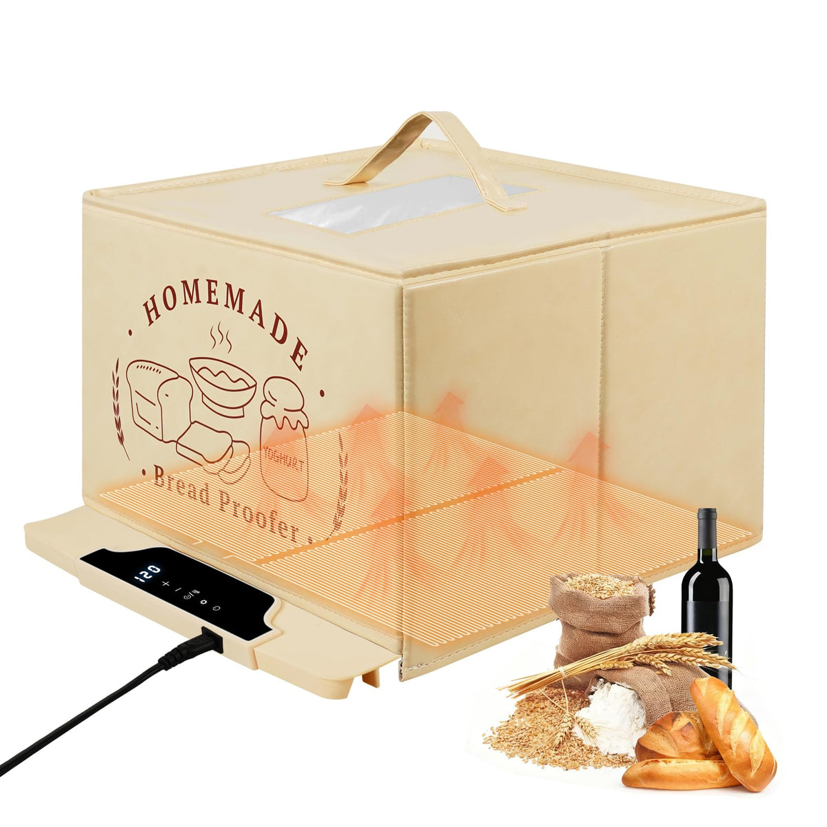 SHINEBBYS bread-proofing box with durable structure maintains steady warmth for dough fermentation