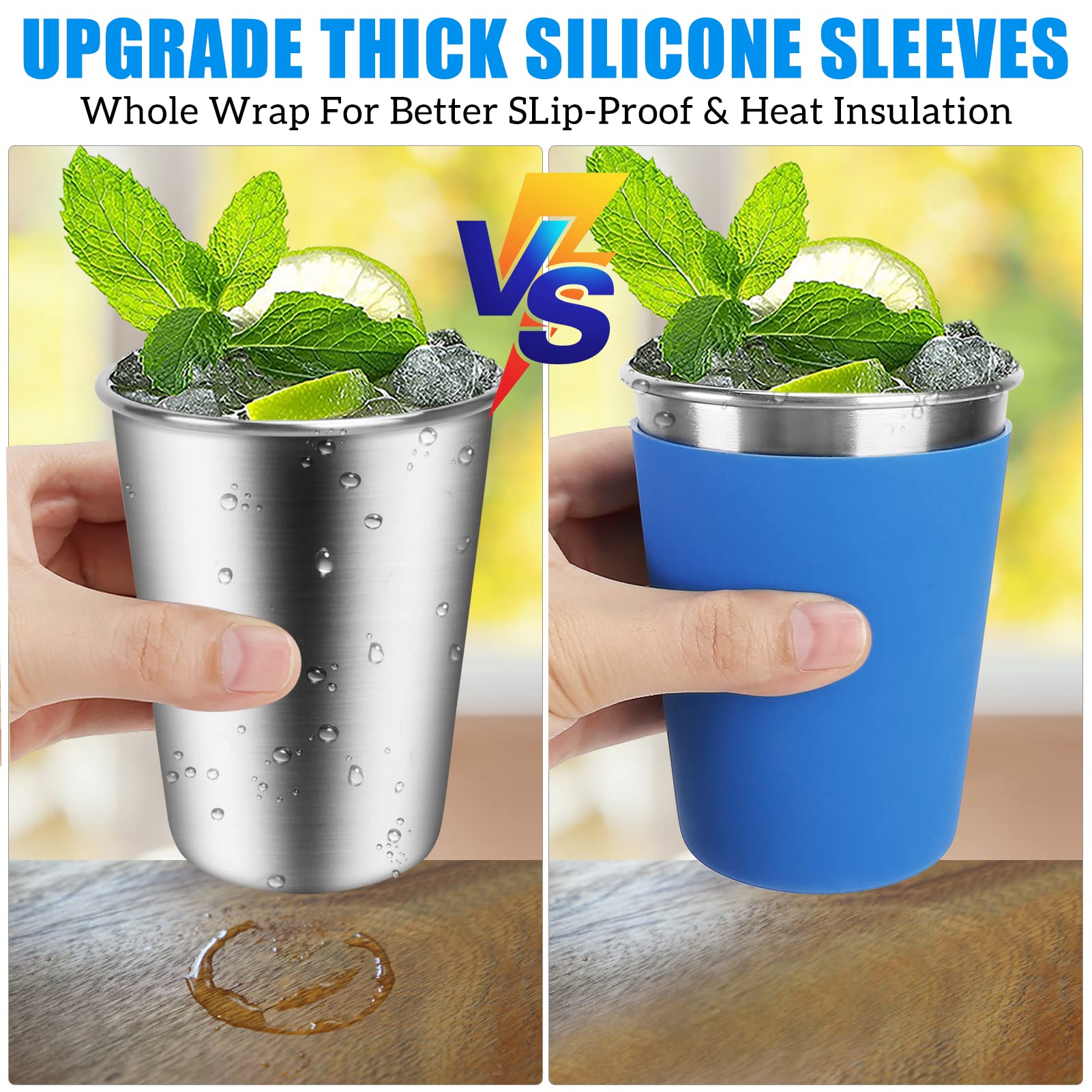 ShineMe durable stainless steel 12oz cup designed for hot and cold drinks.