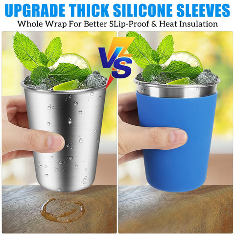 ShineMe durable stainless steel 12oz cup designed for hot and cold drinks.