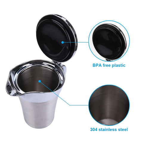 ShineMe double-wall insulated gravy pot shown in a modern kitchen