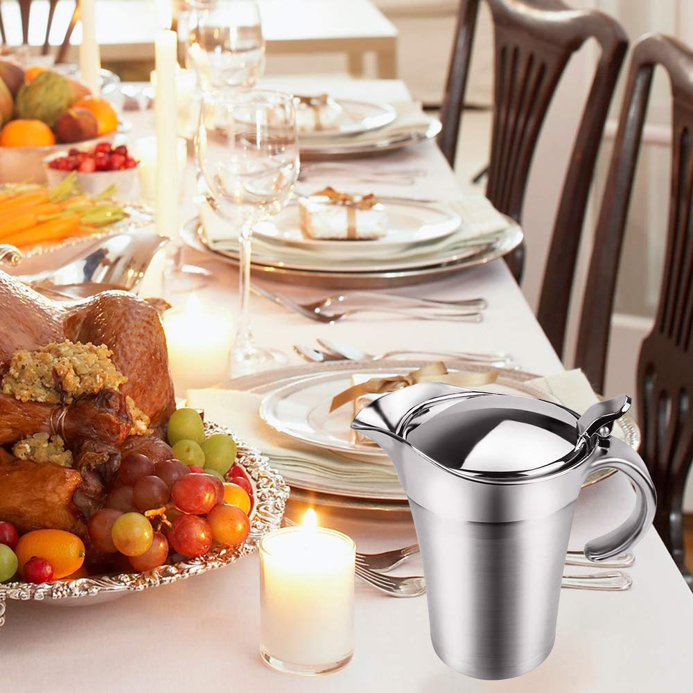 ShineMe kitchen essential gravy server complements any dinner setup