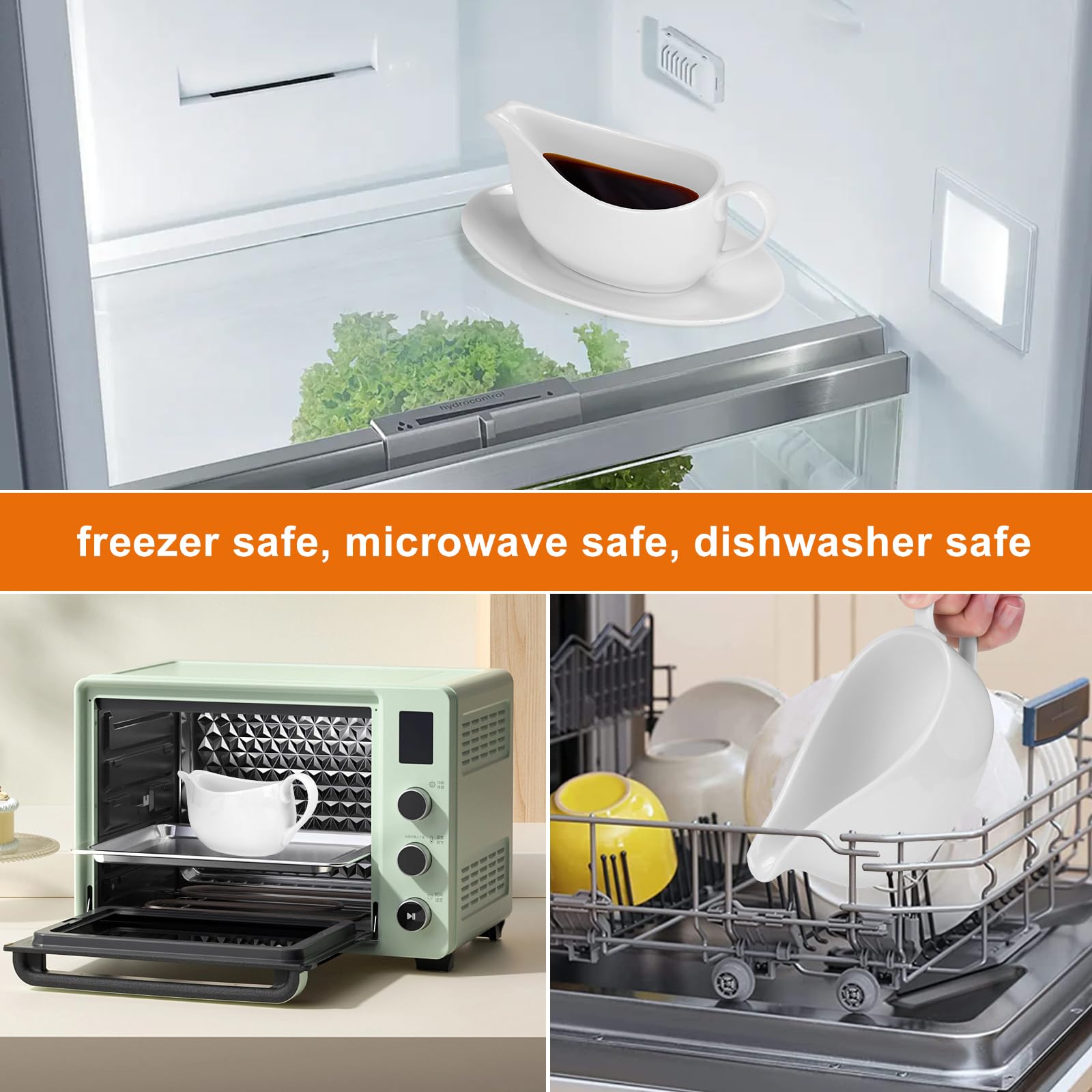 ShineMe saucer and gravy boat set on table for organized serving