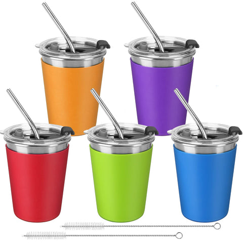 ShineMe stainless steel kids cup with spill-proof lid for busy families