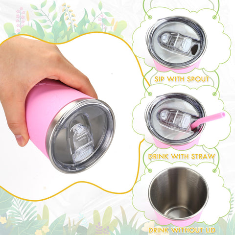 ShineMe 304 stainless steel design offers durable, BPA-free drinking for kids.
