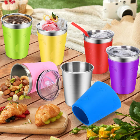 ShineMe colorful silicone sleeves help kids identify their cup quickly.