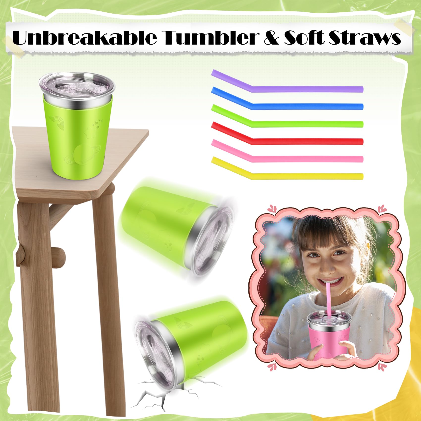 ShineMe cups support direct sipping and straw drinking in one versatile tumbler.