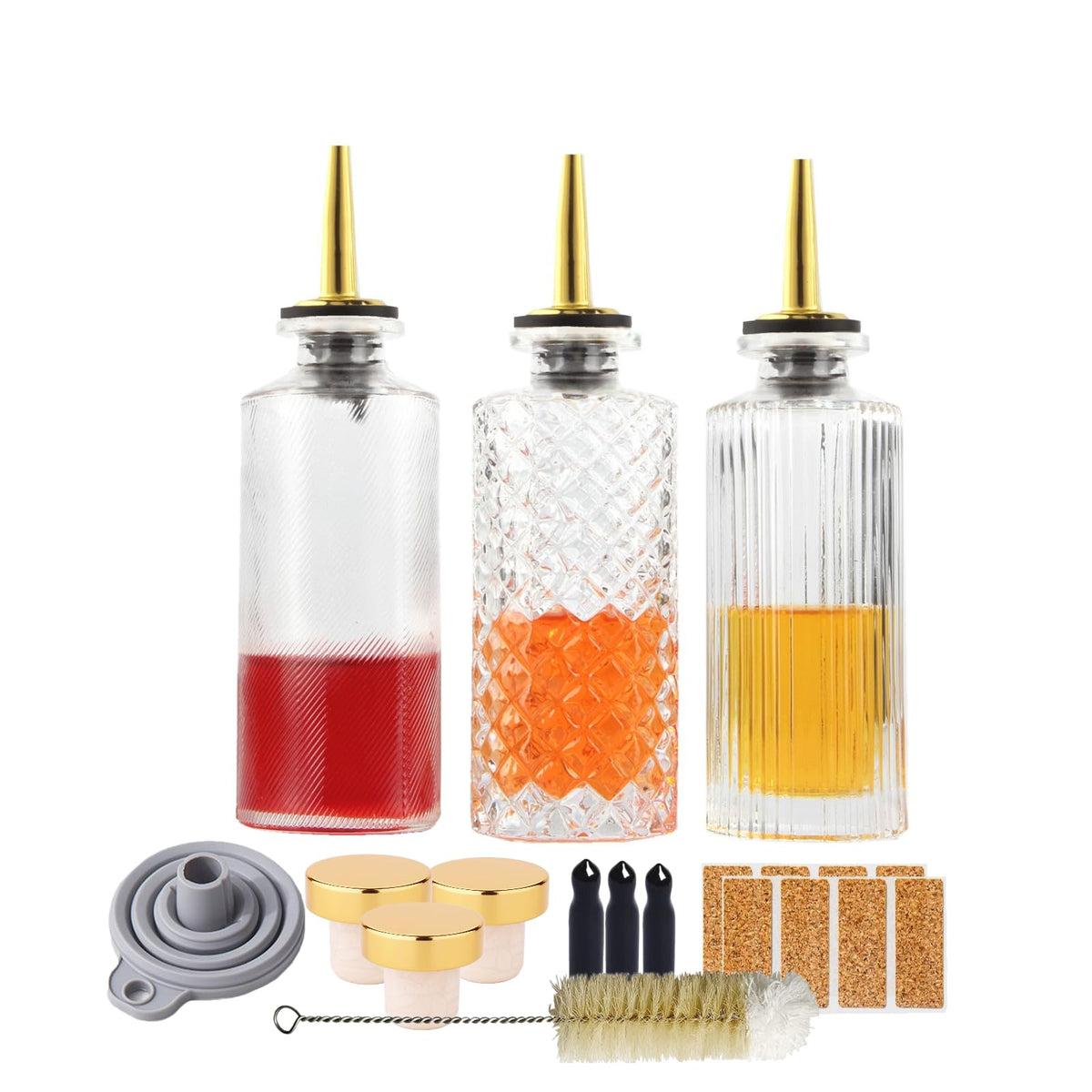 Shining Craft syrup dispenser bottles with glass body for precise pouring and easy visibility