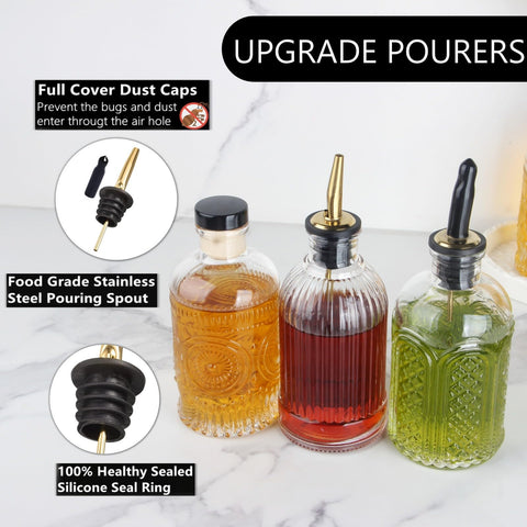 Shining Craft syrup bottles dust cap attached keeping contents clean.