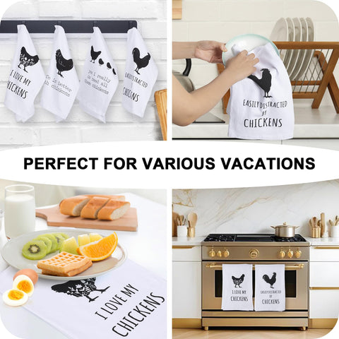 Shinlar housewarming chicken towels make a thoughtful gift for new homes.