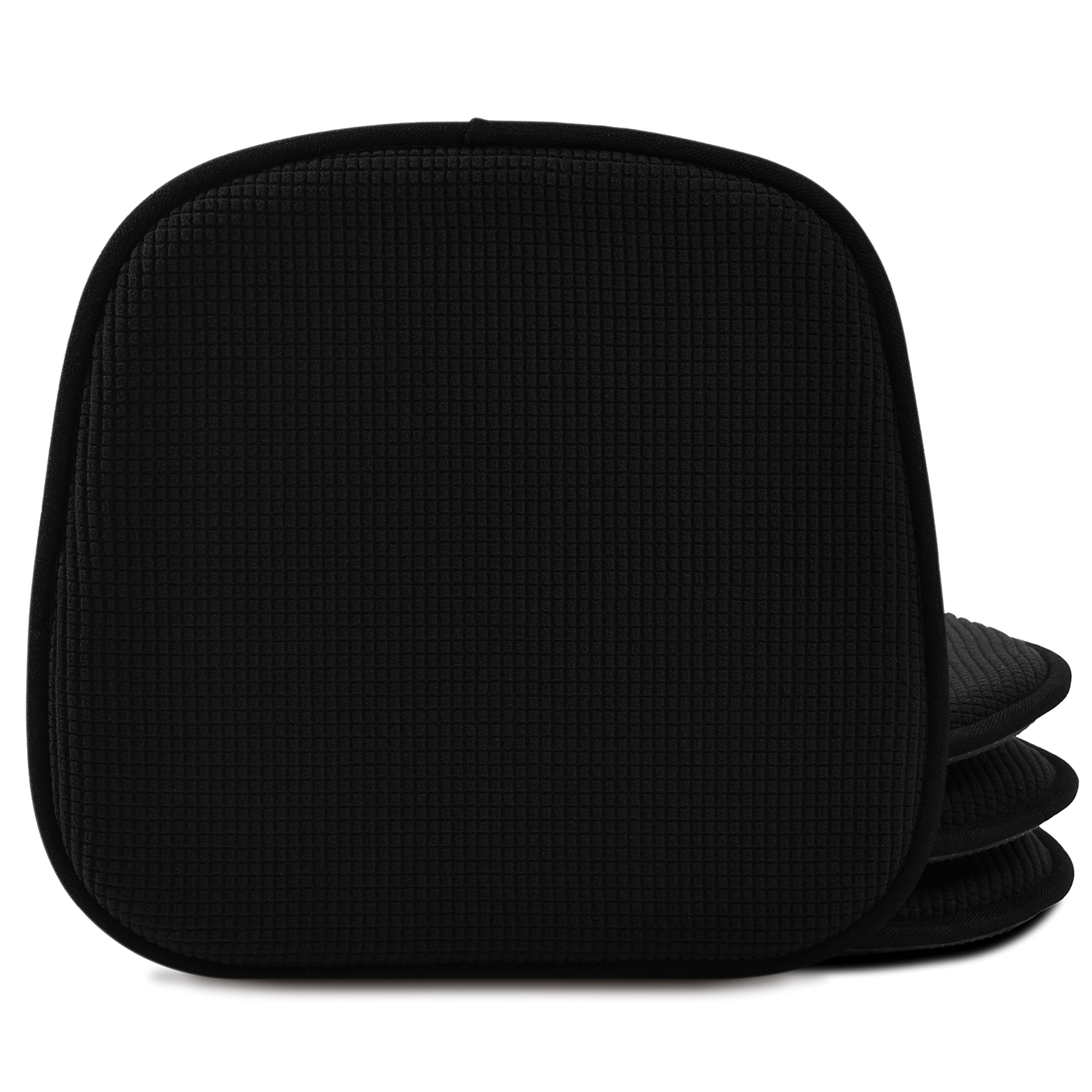 Shinnwa dining chair cushions four-pack pack-shot shows black plush cushions for everyday comfort.
