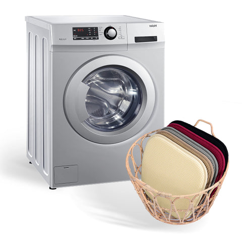 Shinnwa easy-care cushions: wipe-clean or machine wash; reshape after unpacking.