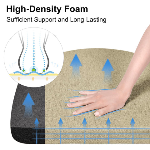 Shinnwa dining chair cushions with straps provide extra stability during meals.