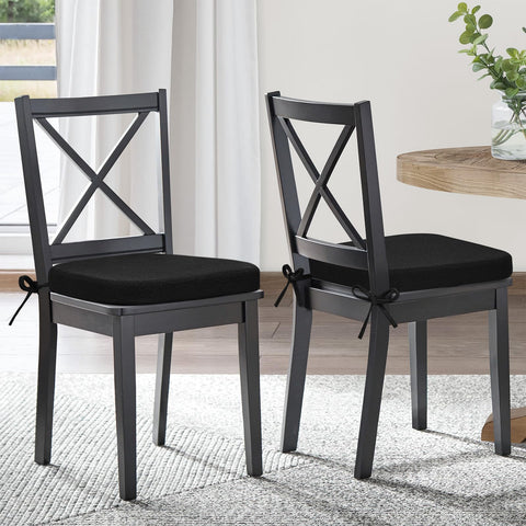 Shinnwa black chair pad complements modern dining rooms