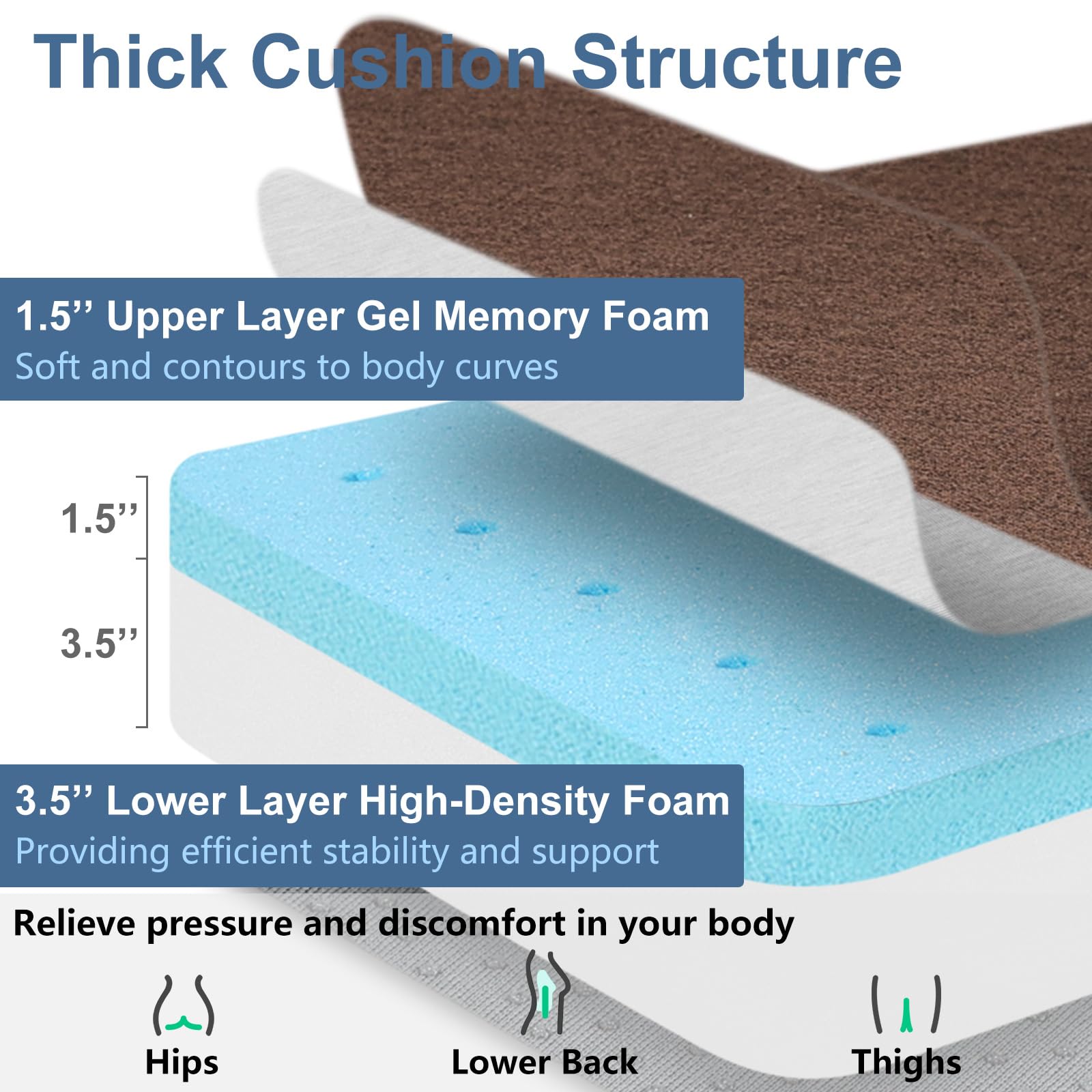 Shinnwa recliner cushion shows non-slip bottom for stable seating