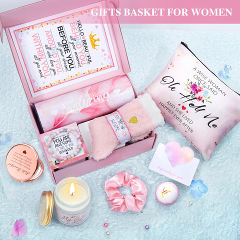 ShinnyWis compact mirror in gift basket for quick touch ups