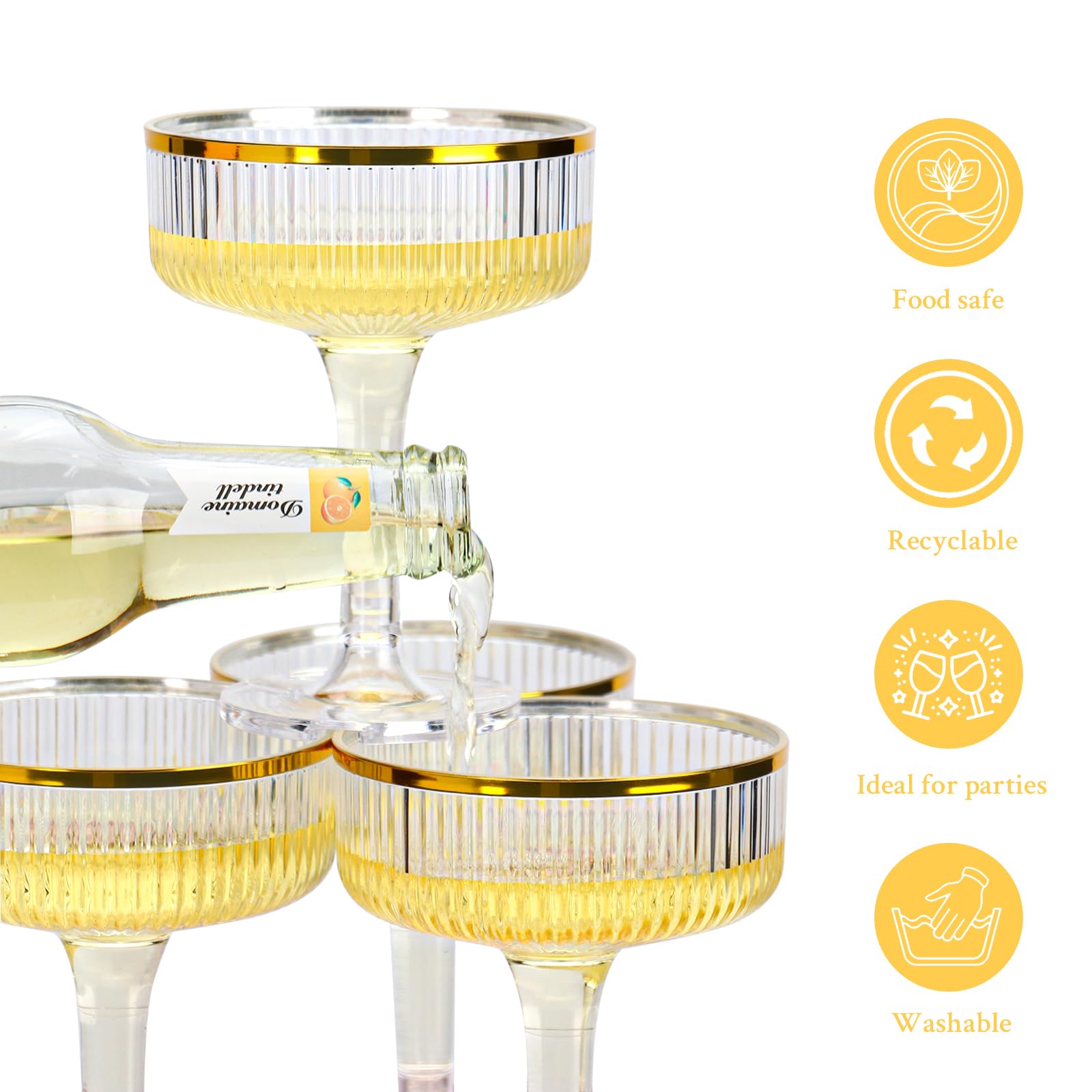 SHIQIKEJIPTY durable shatterproof coupe glasses ideal for reusable eventware.