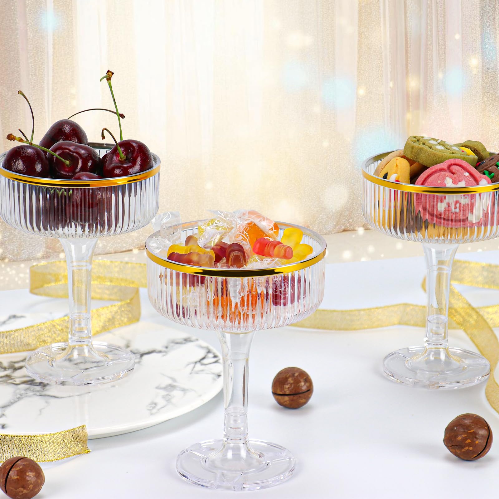 SHIQIKEJIPTY press-fit assembly champagne glasses for quick setup and easy storage.