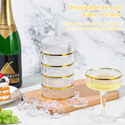 SHIQIKEJIPTY stackable champagne coupe for events delivers space-saving transport and versatile use.