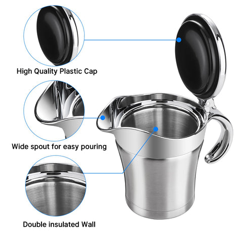 Shofilt satin-finish stainless steel with chrome trim for an elegant look.