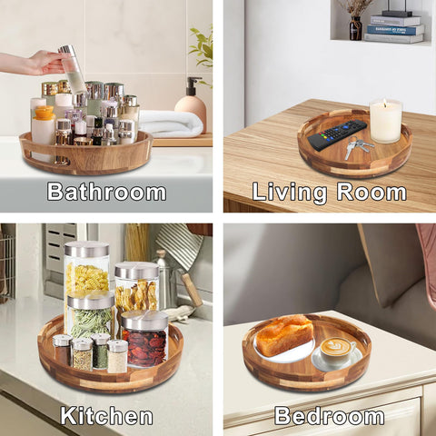 Sholramo Lazy Susan showcased for cabinet organization and display