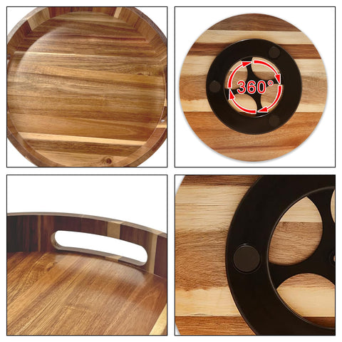 Sholramo 12-inch turntable rotating smoothly for organized kitchen storage