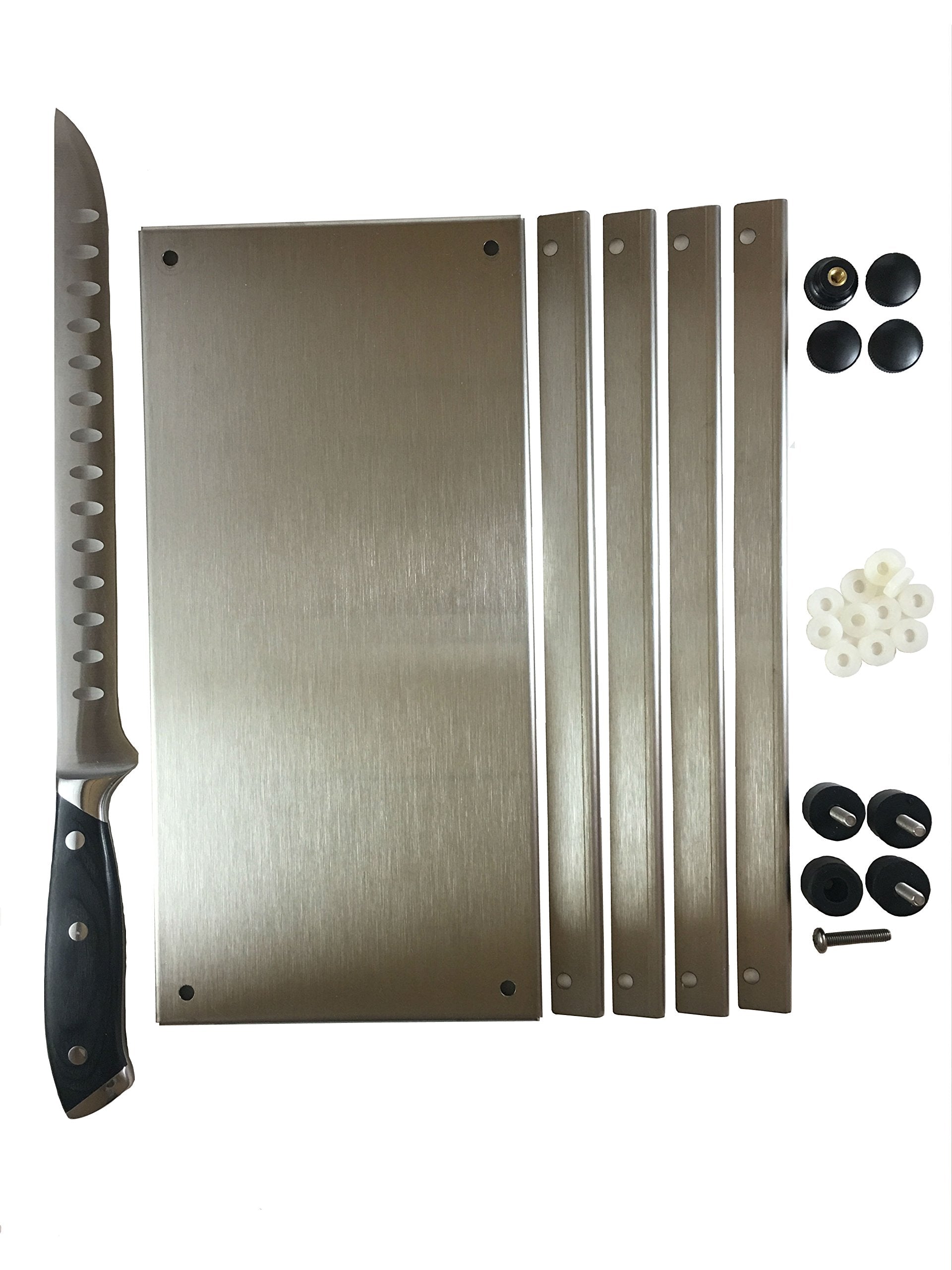 Shop-Ezy adjustable spacers for consistent 1/8, 1/4, and 3/8 inch cuts