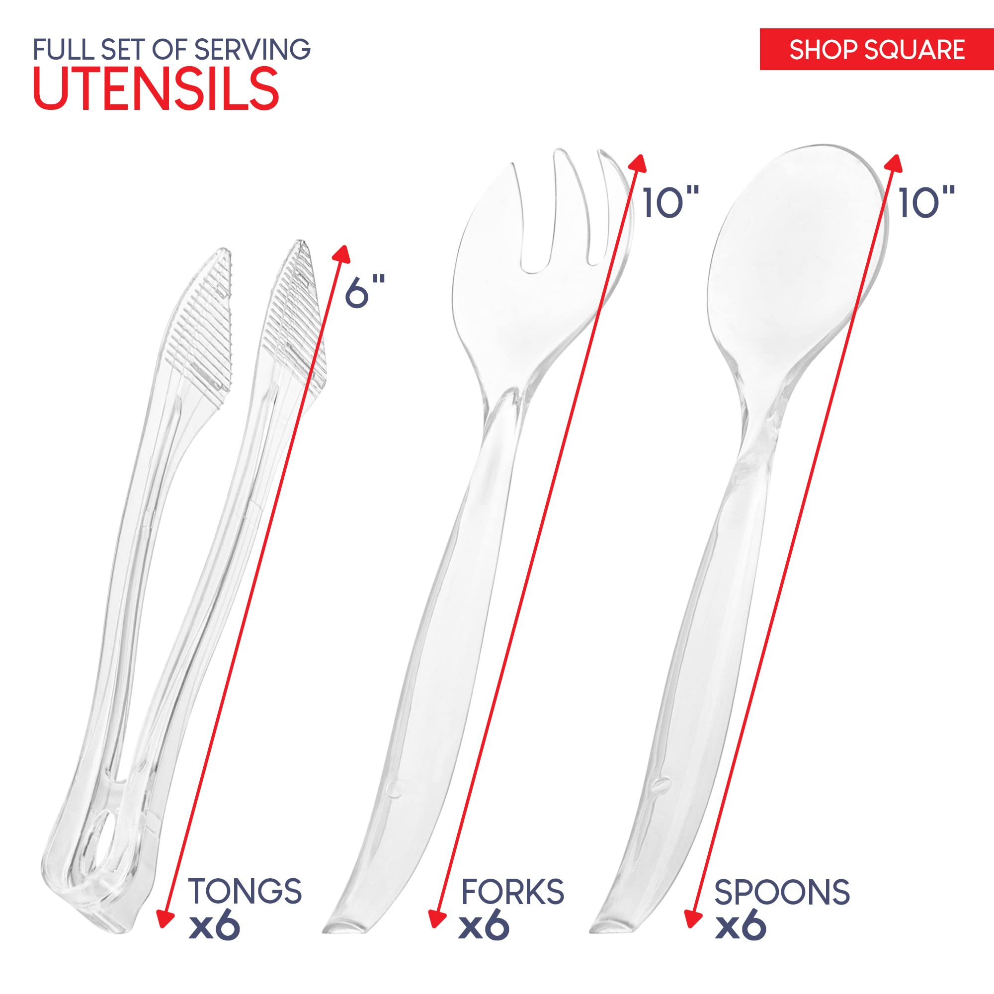 Shop Square 10-inch spoons for salads, sides, and easy portion control