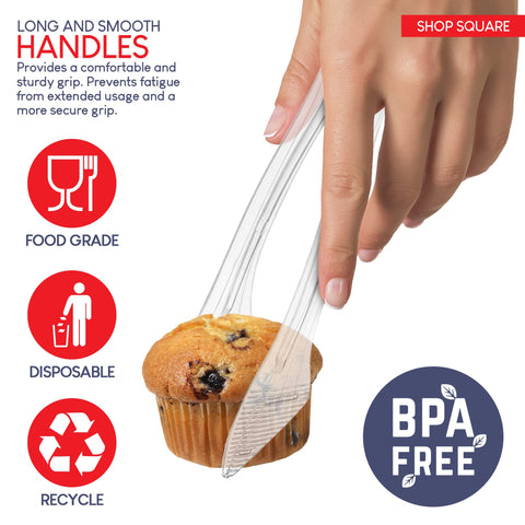Shop Square clear buffet serving utensils displayed for easy selection