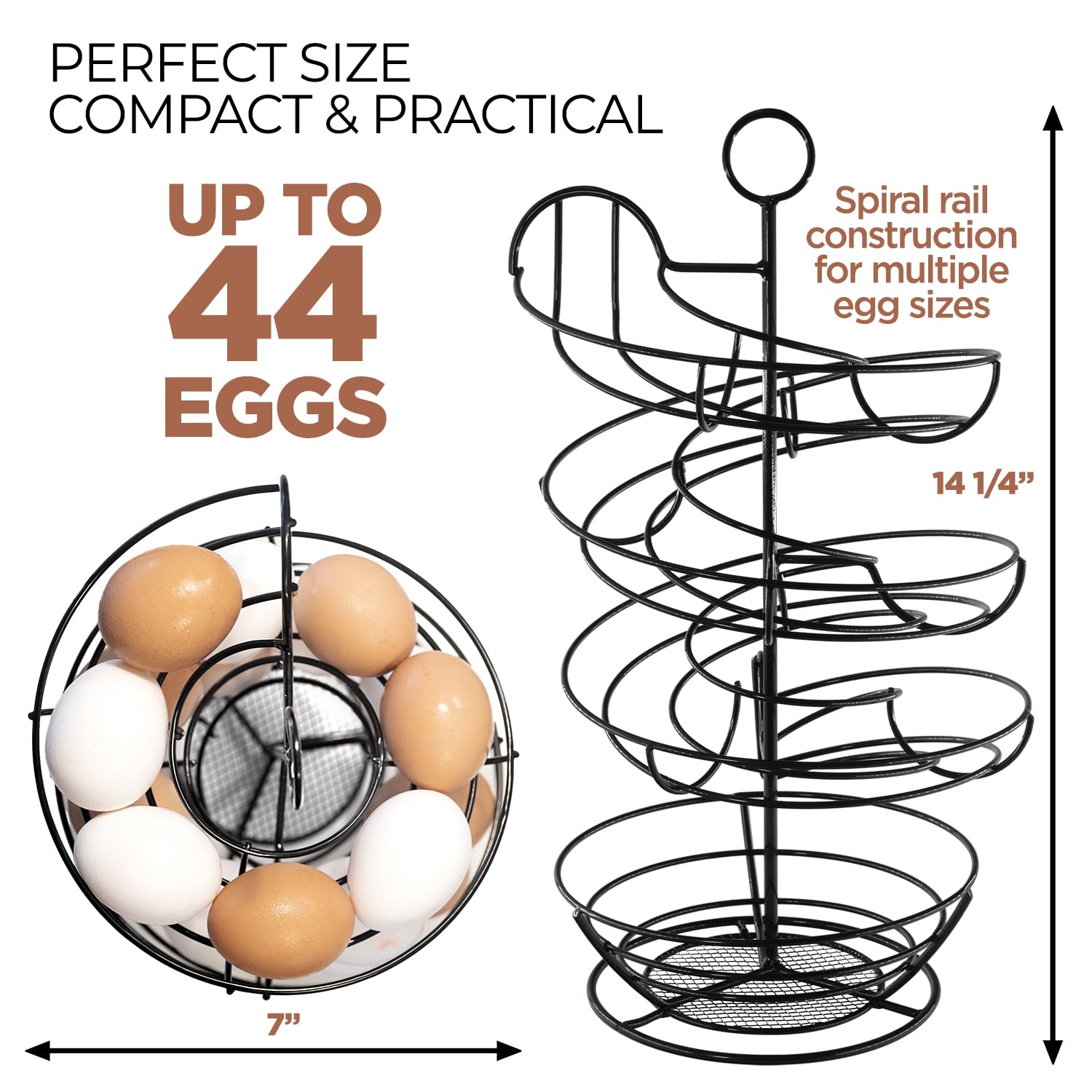Shop Square Egg Skelter Spiral Design illustrates FIFO rotation for quick use.