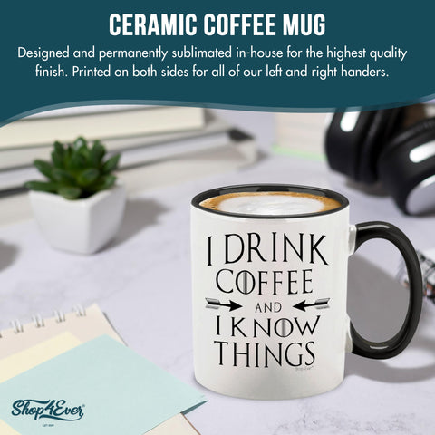 Shop4ever mug microwave-safe label indicating convenient reheats.