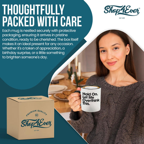 Shop4ever Hold On mug dishwasher-safe for easy cleaning.