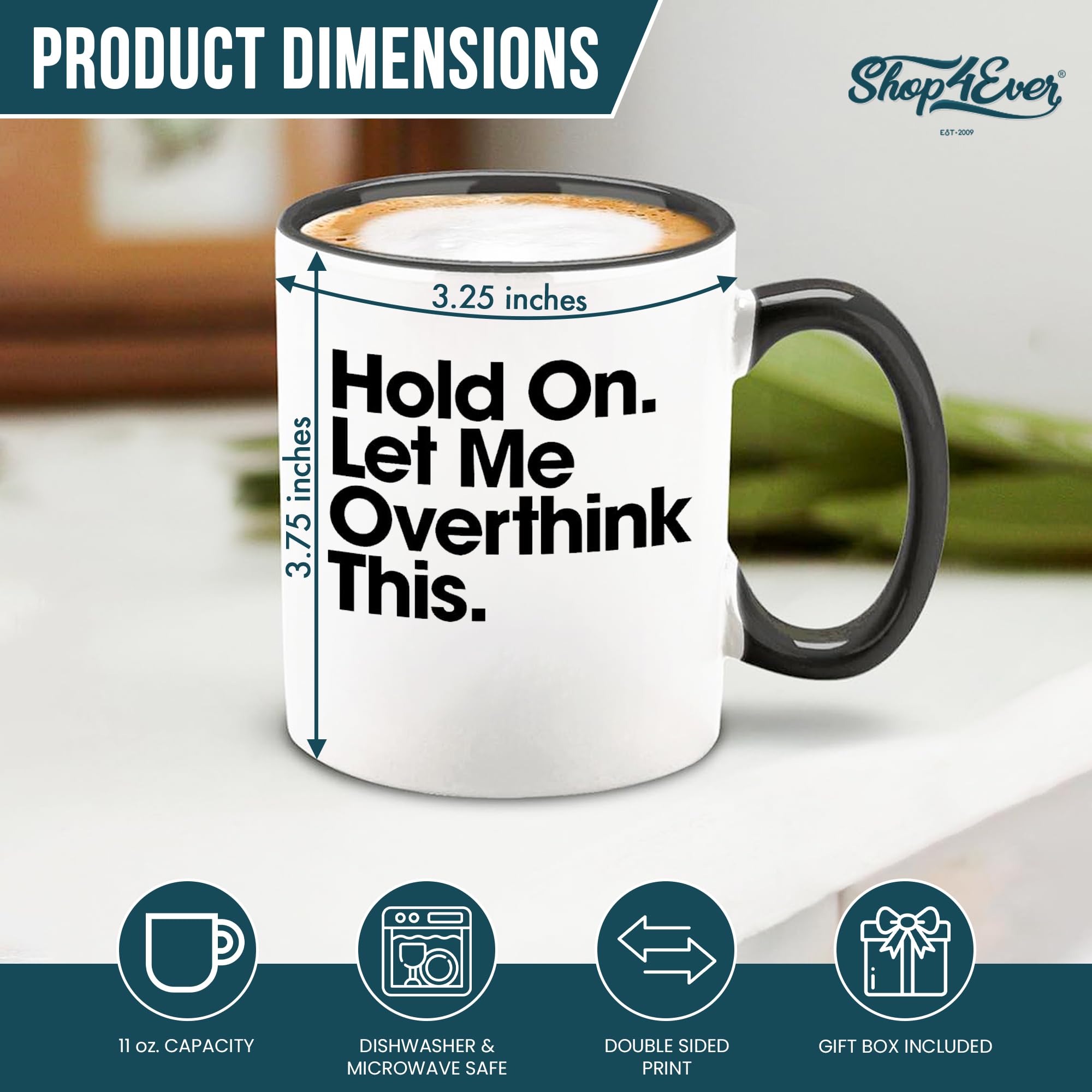 Shop4ever Hold On mug handle close-up highlighting comfortable grip.