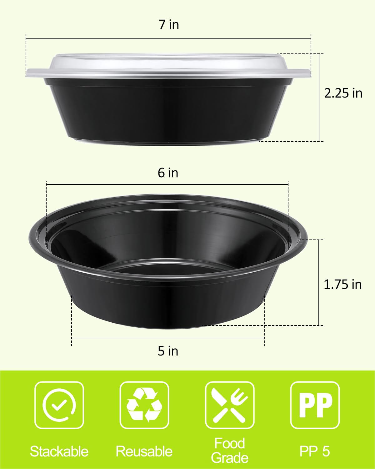ShopDay airtight lids keep meals fresh and prevent spills.