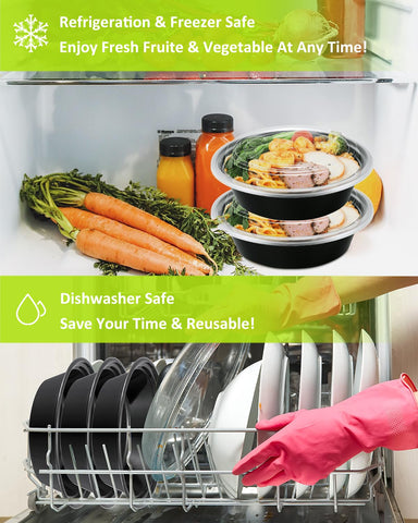ShopDay microwave-safe and dishwasher-safe containers save time.