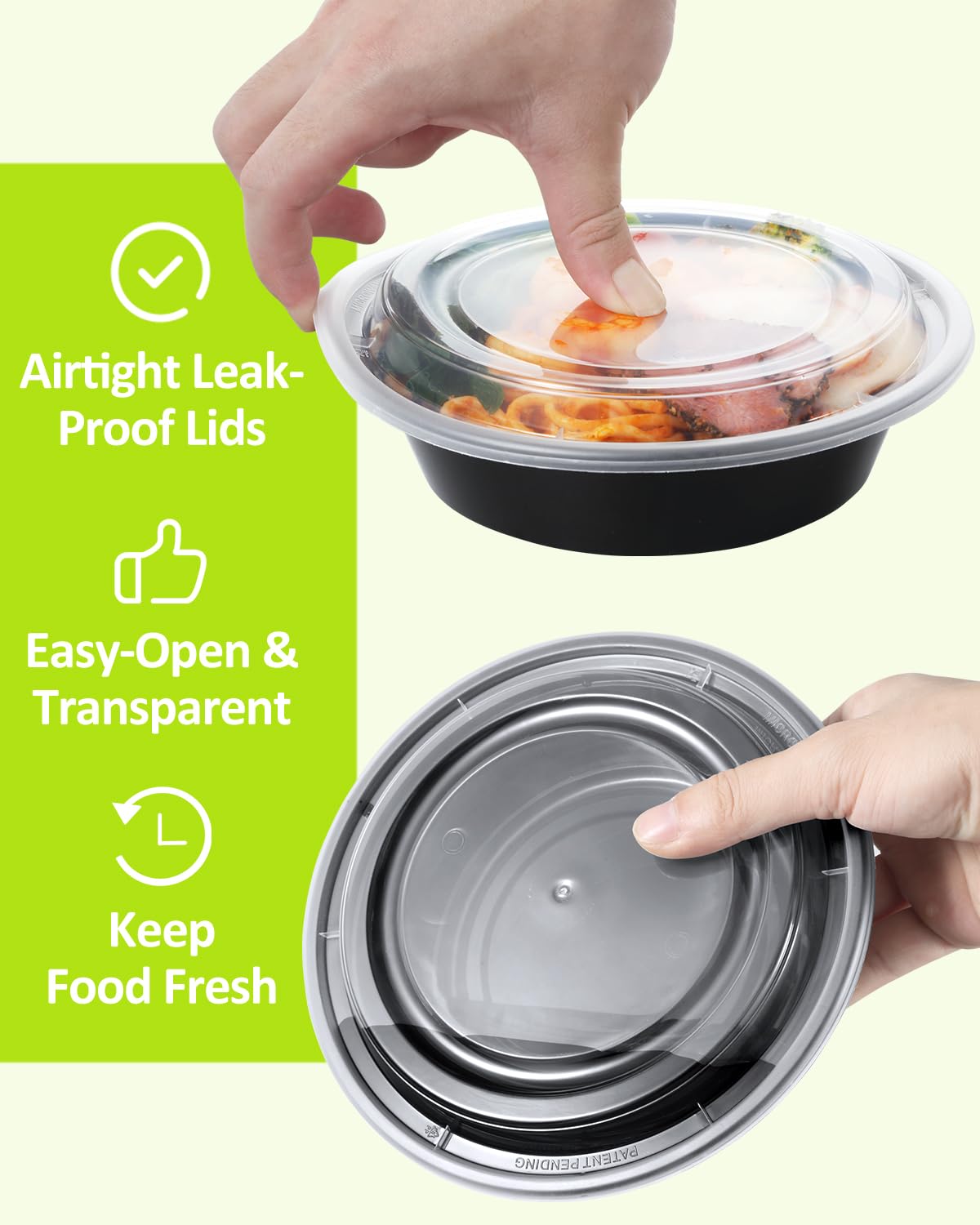 ShopDay see-through lids make quick meal identification easy.