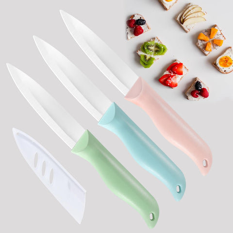 Ergonomic non-slip handle on Shoplease ceramic knives for comfortable use