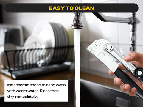 ShoppingOnBed integrated bottle opener adds convenience during meal prep.