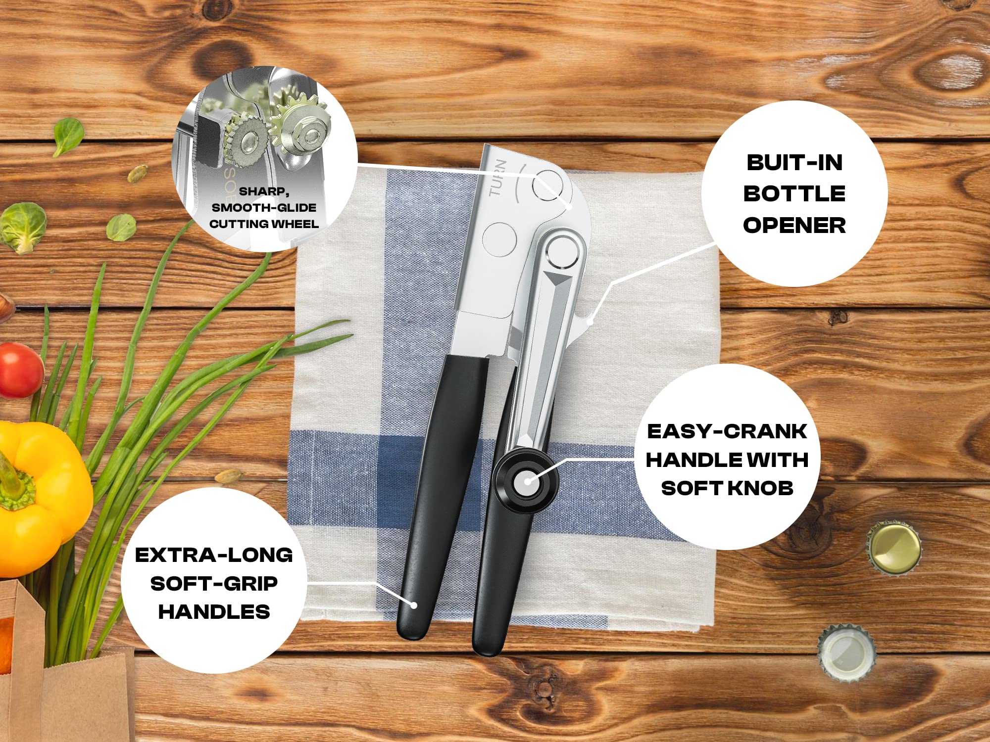 ShoppingOnBed ergonomic grip on stainless steel body for comfortable use.