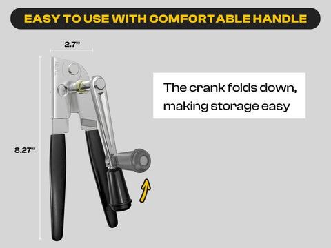 ShoppingOnBed heavy-duty can opener long-handle design offers comfortable leverage.