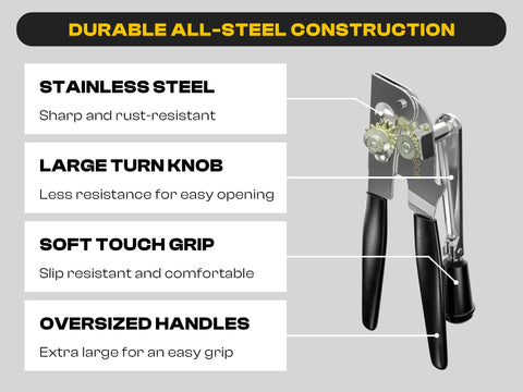 ShoppingOnBed smooth-edge cutting blade for clean, risk-free can rims.
