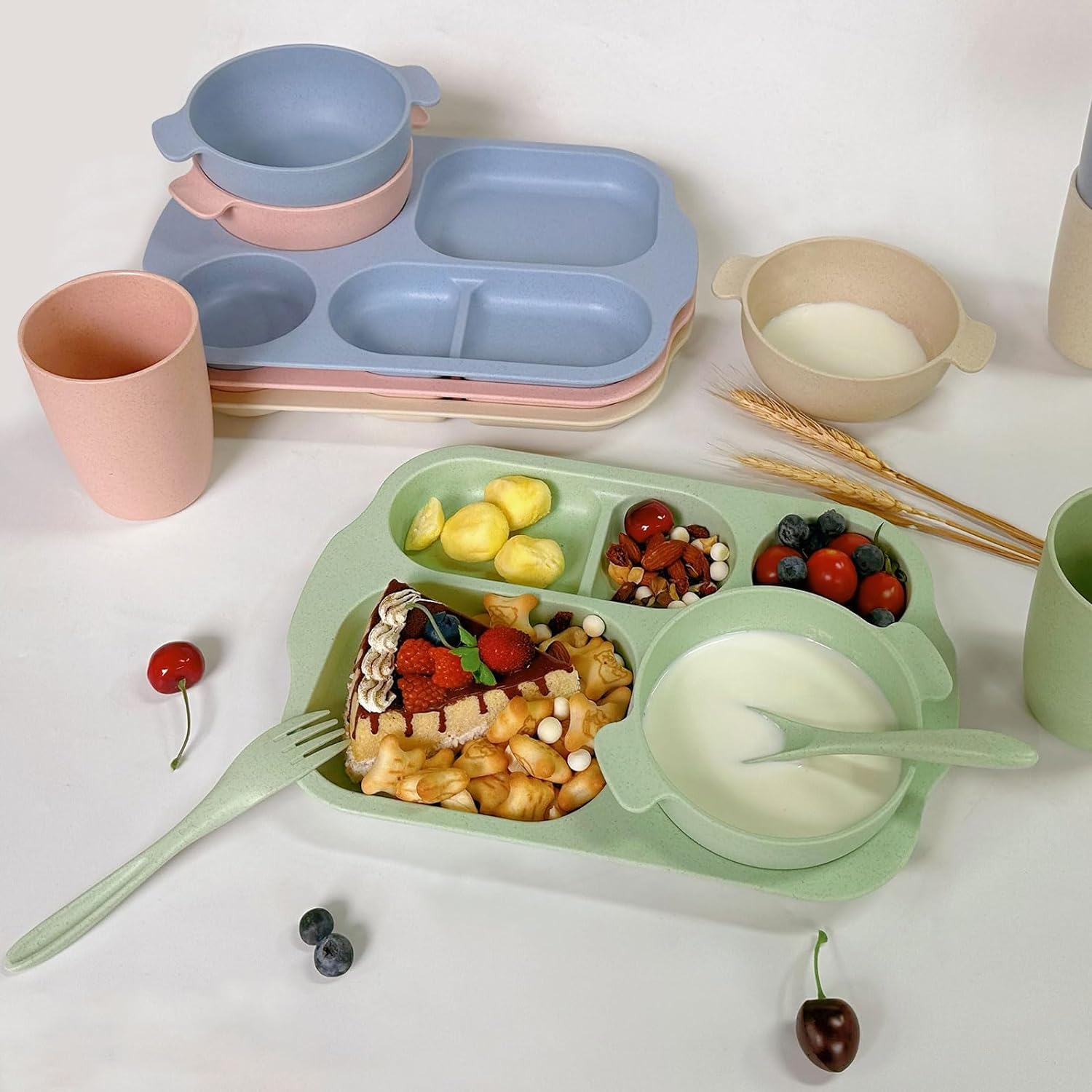 Shopwithgreen microwave-safe tableware stays cool after reheating.