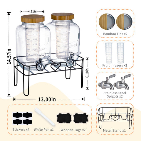 ShoreHao fruit infuser inserted in dispenser for fresh flavoring