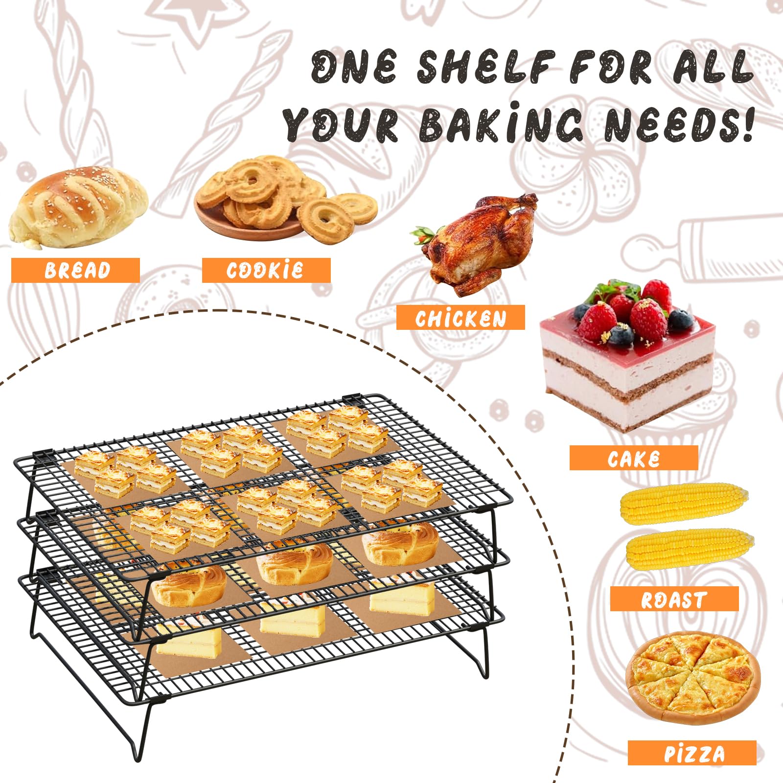 SHOUNAJIA foldable rack stores flat when not in use.