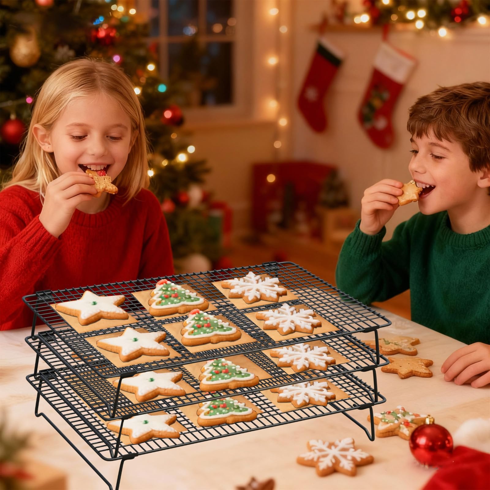 SHOUNAJIA 17 by 11 inch surface is ideal for cookies.