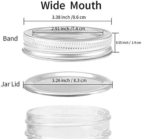 Showutheworld dishwasher-safe and fridge-friendly jar rings for easy cleaning.