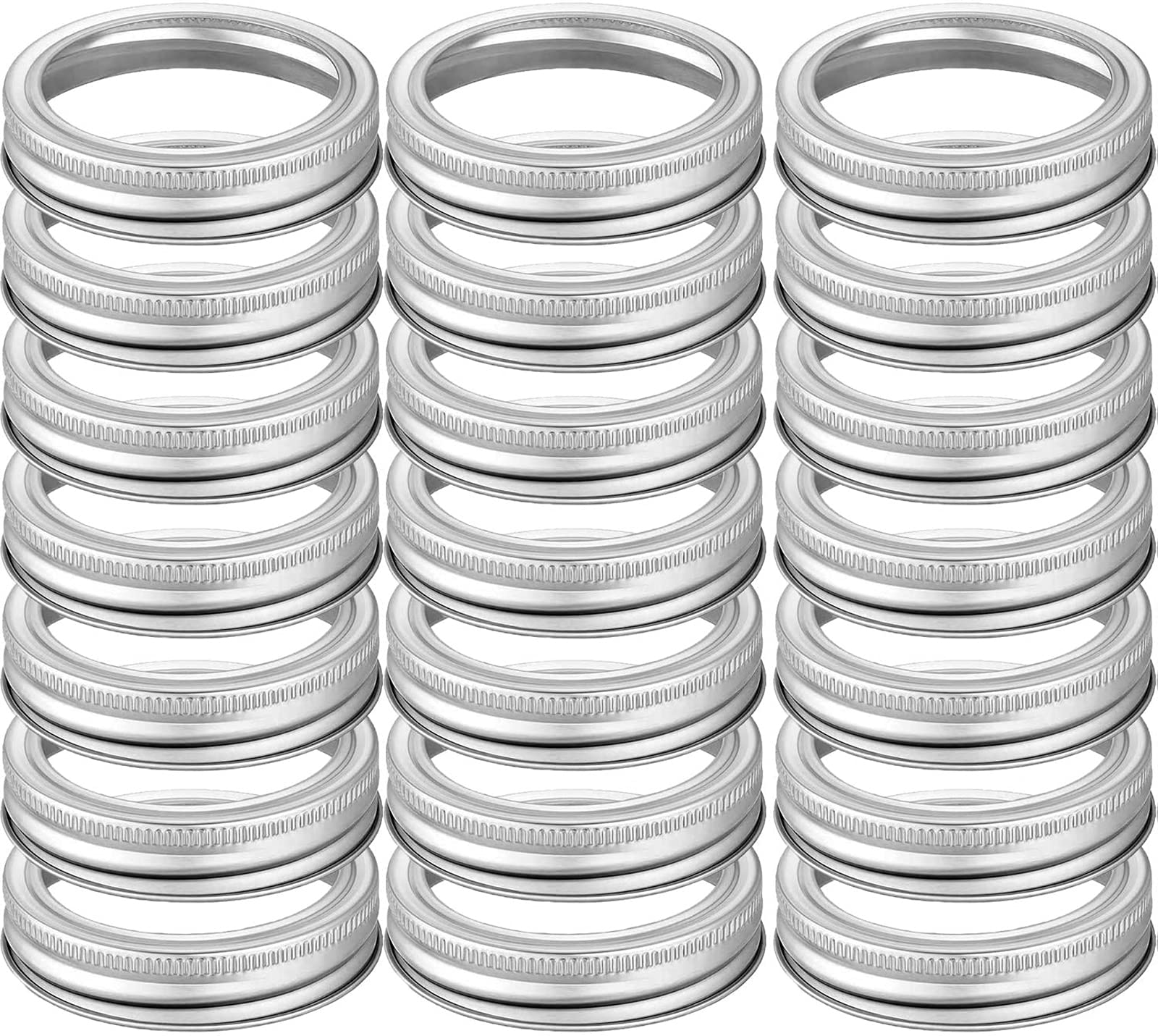Showutheworld wide-mouth ring pack 42-silver for durable jar sealing.