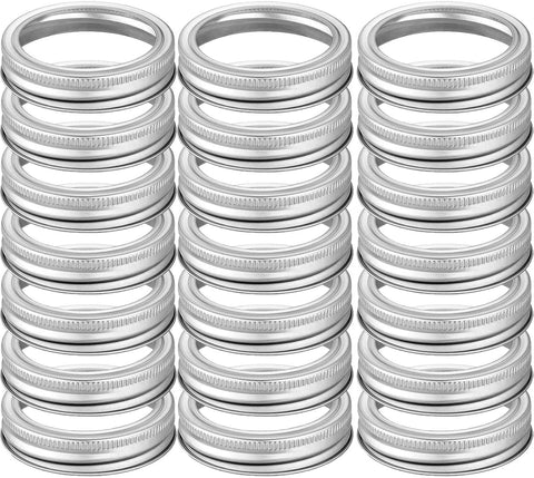 Showutheworld wide-mouth ring pack 42-silver for durable jar sealing.