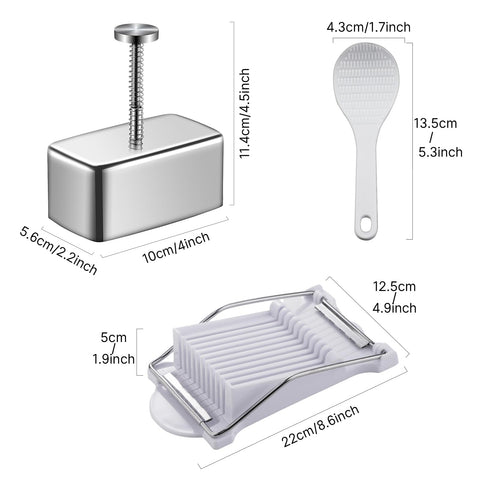 Shoxil Spam Musubi Mold Kit quick-clean design for easy maintenance.
