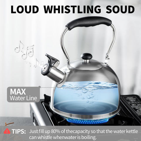 Shoxil kettle on camping stove ideal for quick hot drinks outdoors.